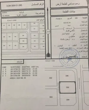 أرض سكنية وسط بيوت قائمة للبيع في بركاء - الهرم الرابعة
