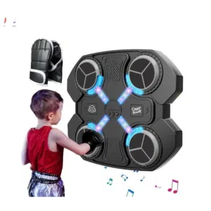 اداه جهاز الملاكمه مع قفازات الرياضي للاطفال تدريب ملاكمه الكتروني موسيقى واضائه البوكسينج بوكسينج