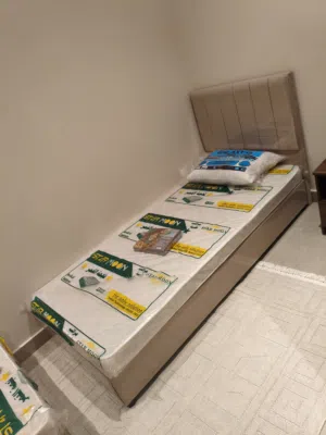 single bed with mattress