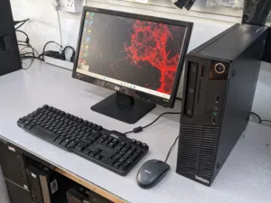 Lenovo Core i7 PC 8GB RAM(SSD 10x Fast Work) 19 Monitor Good For Online Class Zoom,Teams