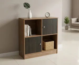 خزانة حديثة بلونين - Modern 2-Tone Storage Cabinet