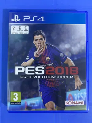 للبيع شريط PES 2018 للبلايستيشن 4، بحالة ممتازة جدًا.