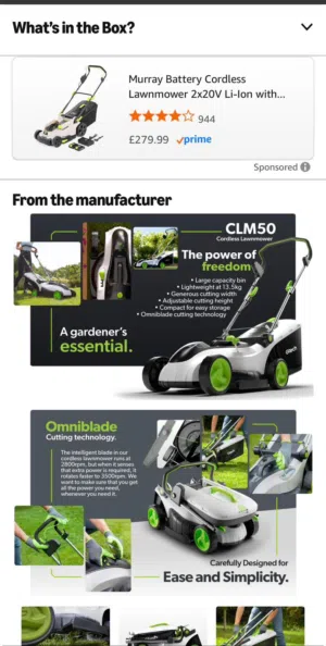 G-tech Lawnmower CLM50