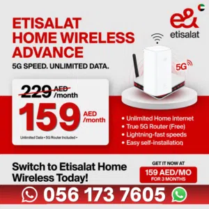 New etisalat home Internet service Etisalat home wireless internet service