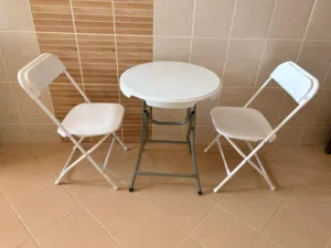 Great condition 2 foldable chairs and foldable table great for picnic can be used at home too