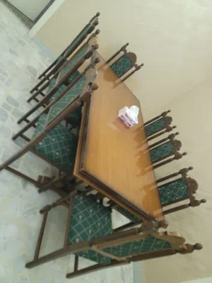 طاولة سفره خشب زان 8 مقاعد