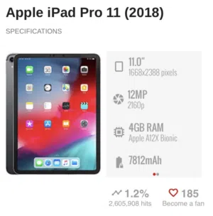 مطلوب ايباد برو 2018 او 2020 او 2022 بسعة 2018 فقط 256G اما 2020 و 2021 128 الحجم 11 انش او 12.9