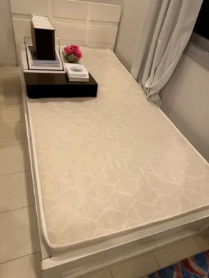 Bed with mattress