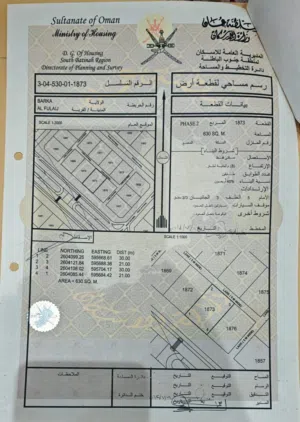 Residential Land for Sale in Al Batinah Barka