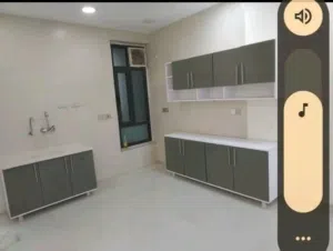 كاونتر خشب تركي mdf مترين مع سنك متر وعشرين مرمر