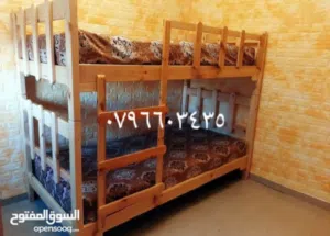 تخت طابقين لون امكانيه اضافة تخت من الاسفل  تخوت واسره سرير مفرد من أحسن أنوع الخشب الصلد خشب سويد