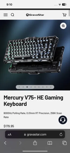 keyboard gravastar G5 V75 special edition