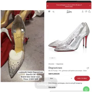 Christian Louboutin Degrastrass Pumps – Silver – Size 39 (Brand New)