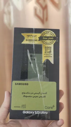 Samsung Galaxy S23 ultra.    دبل سيمكارت  256GB  ضمان عين الفهد مع كامل ملحقاتة  السعر : 760