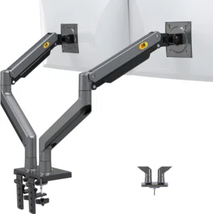 G35 22"-32" Dual Monitor Stand Gas-Spring Heavy Duty Desk Mount Bracket حامل شاشتين قاعدة مكتبية
