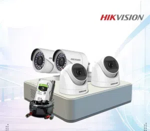 4 كاميرات مع dvr للبيع مع جميع اغراضهم محولات و توصيلات
