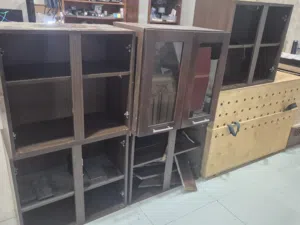 Headline: 5 Sets Available: Premium Dark Wood Kitchen Wall Cabinets Body: