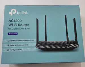 راوتر مستعمل نوع Tp-link AC1200 full Gigabit يدعم 5GHZ معو كامل اغراضو ونظيف جدا