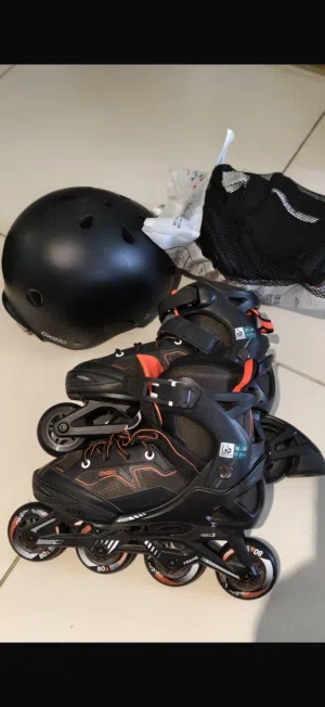 Used Inline Skates - Oxelo + LA Sports with Helmet (Abu Dhabi)