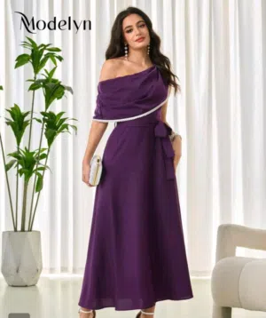 فستان سهرة أنيق – لون بنفسجي ملكي