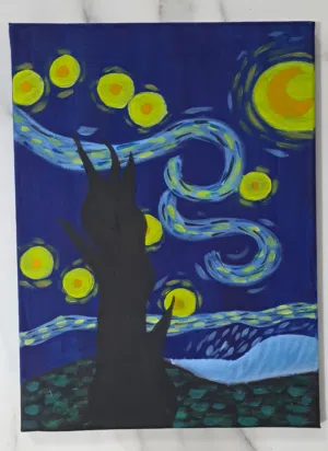 The Starry Night (ليلة النجوم).Vincent van Gogh