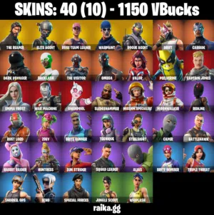 حساب فورت 40 سكن سيزون الثالث كامل طور الزومبي