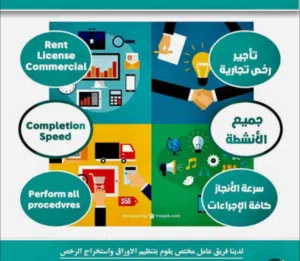 يوجد تراخيص جاهزه للايجار