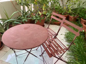 Garden table with 2 chairs