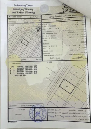 من المالك مباشرة أرض سكنية في مخطط زكيت الجديد