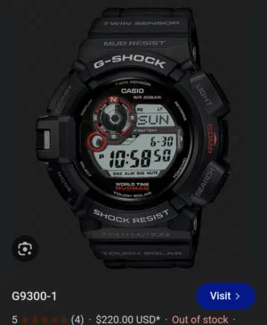 Casio G-Shock Mudman G-9300-1  الاصليه