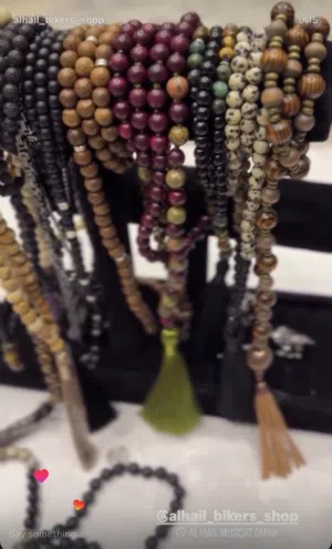 Rosary, Mens necklace, natural stones, wooden.