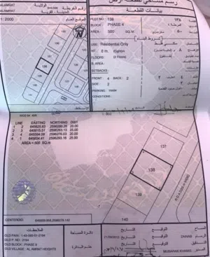 أرض سكنيه بمرتغعات العامرات التاسعه