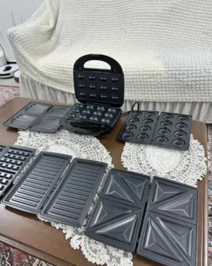 كابسة صاج-وافل 6 الواح لتحضير وجبات شهية