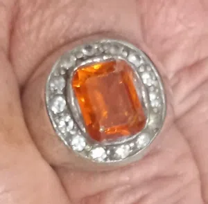 خاتم فضة بالزفير