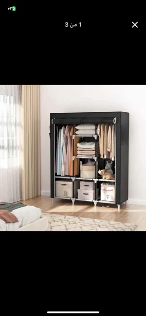 خزانة ملابس بهيكل معدني و قماش كتان ضد الماء افضل اصدار كميات محدودة