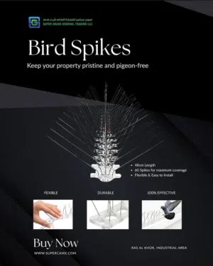 High Quality Stainless steel and plastic Bird Spikes 48 cms