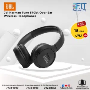 JBL Tune 570BT On-Ear Wireless Bluetooth Headphones with Pure Bass Stereo Sound, Includes Cleaning
