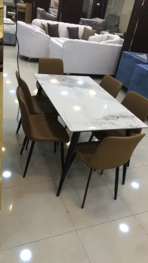 بمناسبه شهر رمضان مبارك طاولات طعام تركي 6كرسي شامل تركيب