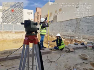 تقرير مساحي، شبكة ميزانية، فرقة مساحية، قواعد و أعمدة،