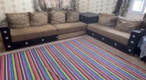 طقم كنب كورنر (زاوية) مستعمل بحالة جيدة جداً .