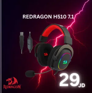 سماعات Redragon & HyperX أصلية  صوت محيطي 7.1  بسعر مميز