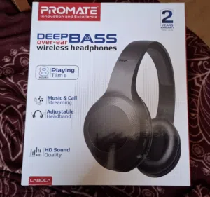 Promate Deep Bass Over-Ear Wireless Headphones/ سماعة جديدة