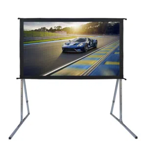 شاشة عرض Fast Fold Screen قياس 300*225 سم، تعرض من الامام والخلف، متنقلة، سهلة التركيب والاستخدا م