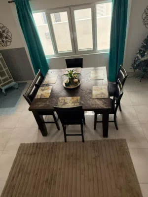 Wooden table for 6-8