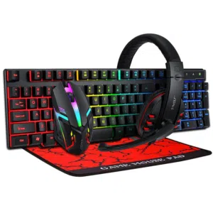 مجموعة كت جيمنج R8 RGB BLACK KIT (كيبورد+ماوس+باد+سماعة)