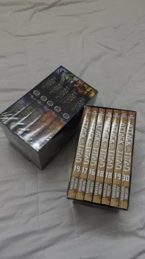Attack on titan manga 7 books + Percy Jackson 5 books