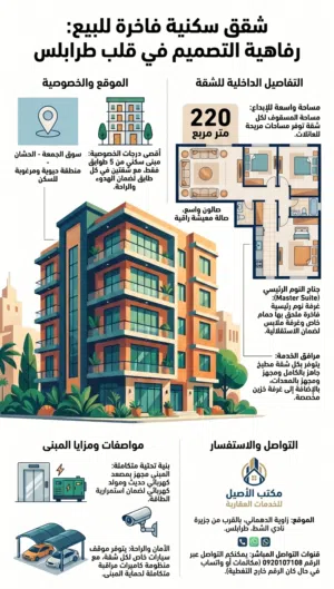 220 m2 4 Bedrooms Apartments for Sale in Tripoli Al-Hashan