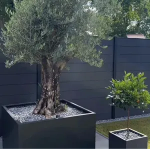 قواوير فايبر جلاس بشكل عصري أنيق #قواوير فايبر جلاس #نباتات زينة ومثمر داخلي وخارجي #إشراف مهندسين