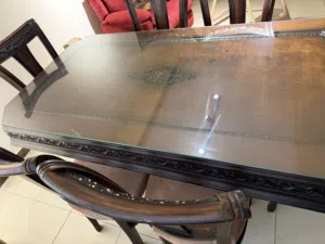 طاوله سفره خشب زان 6 كراسي