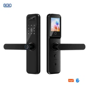 قفل باب ذكي: كاميرا + بصمة الوجه + بصمة الاصبع + الفتح بالجوال! Smart Lock (التوصيل مجاني)